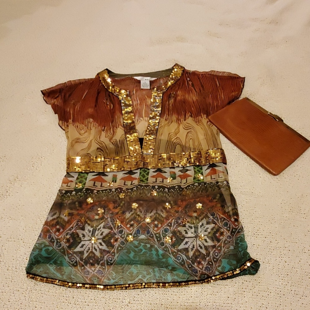 WD • NY Sequin Silk top